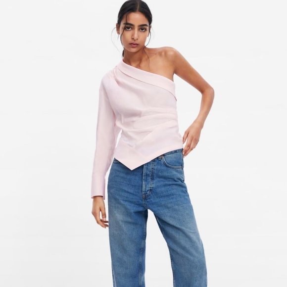 Zara | Tops | Zara Asymmetrical One Shoulder Top | Poshmark